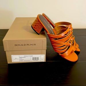 Strappy block heel sandal by Donald Pliner